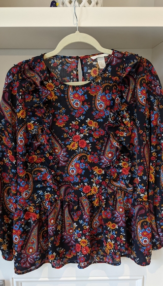 H&M blouse with flounces front and back size 10 - Picture 2 of 7